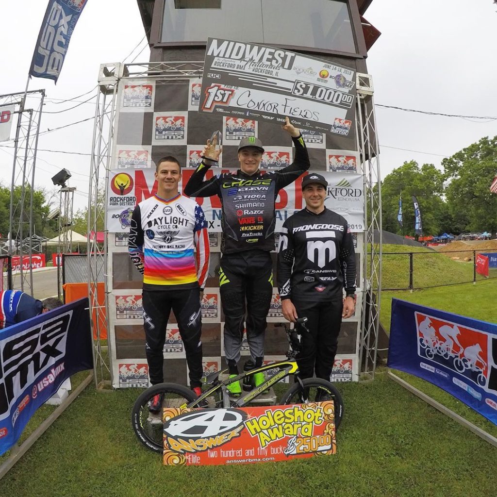 USA BMX held stop #7 of the 2019 Pro Tour at the Midwest nationals, one of the most historic USA BMX tracks, Rockford BMX. The super fast first straightaway and huge turns make this ultra smooth track one that tests a riders top speed and gives the fans an all out drag race to watch. When the Pros hit the Rock, it's usually some of the most exciting racing to see and for 2019, Connor Fields was looking forward to putting down the power in Rockford.