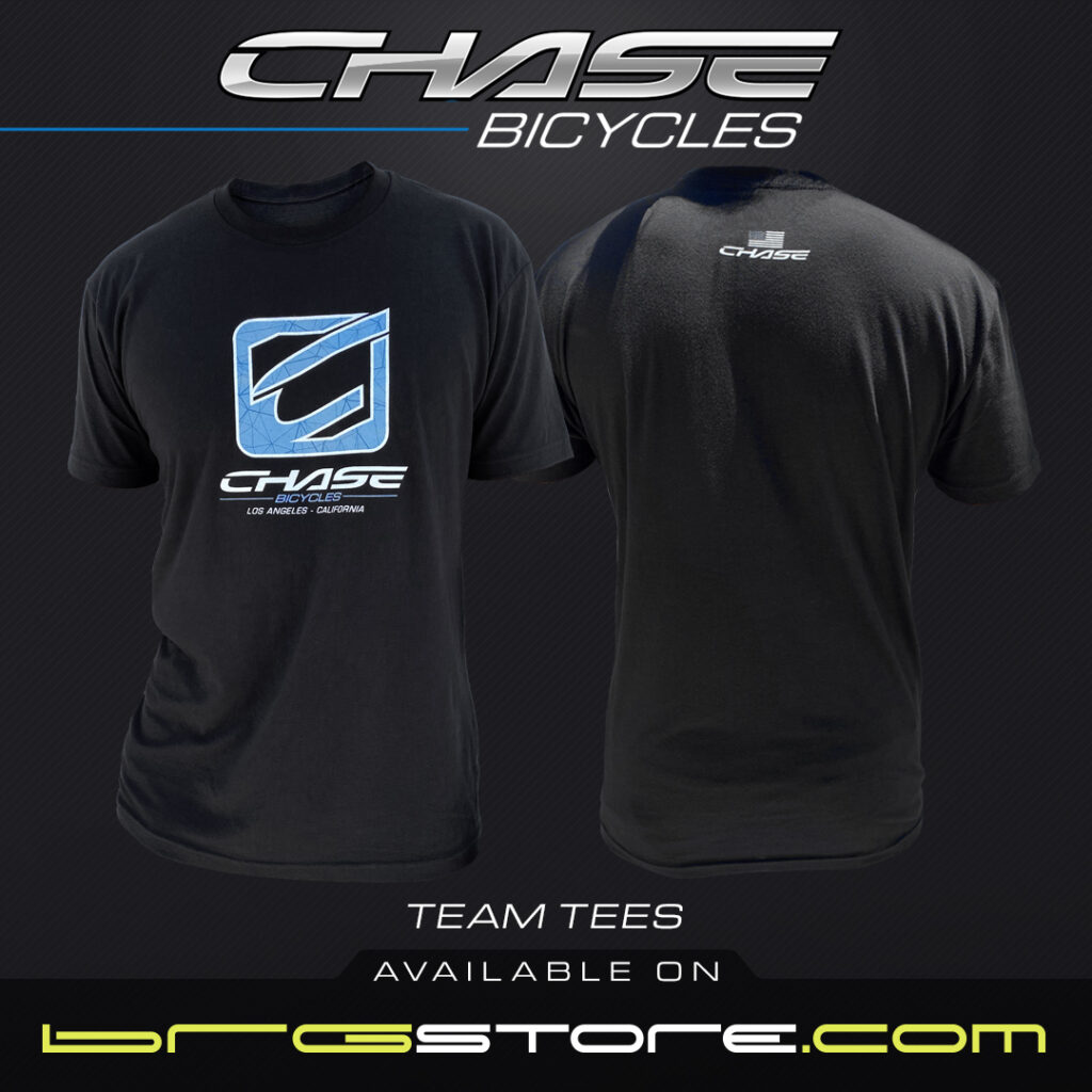 The new Chase BMX Team edition T-shirt sports the team colors on a super soft, NEXT LEVEL 60/40 Blend T-Shirt, it was chosen for its incredibly soft and lightweight feel, as well as its durability. This shirt is Pre-laundered for accuracy in sizing and will stay true to fit and form, aided by the poly/cotton blend.