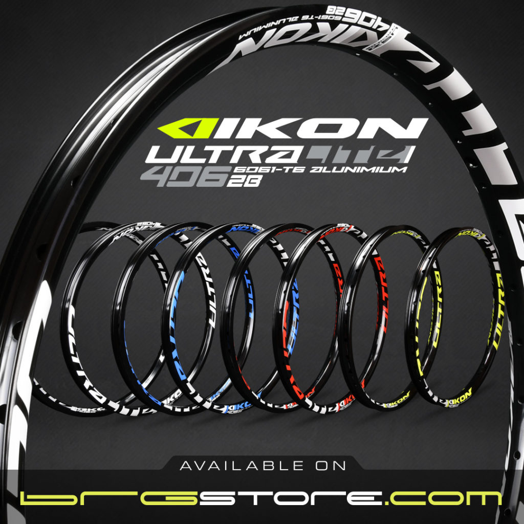 IKON UltraLite Alloy rims are our all new 36 holed Pro sized rims that are specifically designed for BMX Racing. Rim design is light enough for a rider that would use a traditional 20 x 1.50″ rim, but it offers you the strength and size of a 20 x 1.75″ rim, as they are 28mm in width and weigh in at just 312 grams or 11 oz. Available now at BRGstore.com