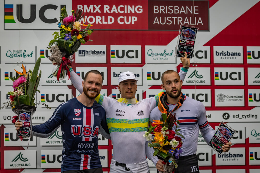 Izaac Kennedy wins the UCI BMX World Cup in Australia, Cedric Butti in 2nd