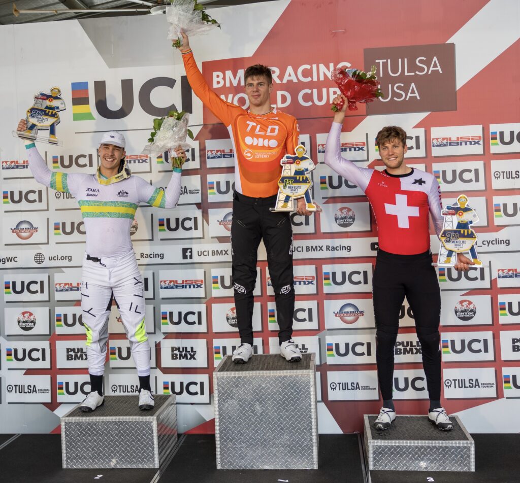 Izaac  Kennedy & Cedric Butti both on the podium at the UCI BMX World Cup Finals